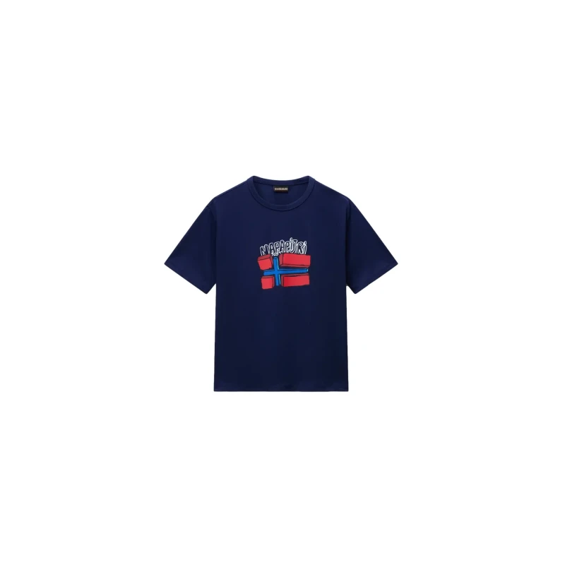 Image of Kid's T-Shirt Napapijri Albedo Bleu Unisex 4 ans