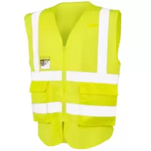 image of SAFE-GUARD by Result Unisex Adult Executive Mesh Safety Hi-Vis Vest (3XL) (Fluorescent Yellow)