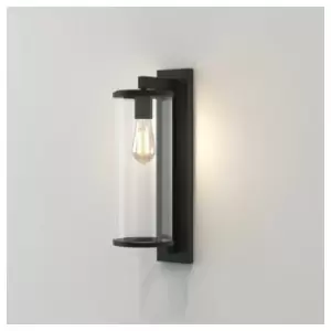 image of Astro Pimlico 500 - Flush Wall Lantern Textured Black IP23, E27