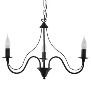 image of Sollux Chandelier Minerwa 3 Black