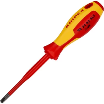 image of Knipex 98 24 02 SLS VDE Plus/Minus Screwdriver PH/S2 x 100mm - Slim