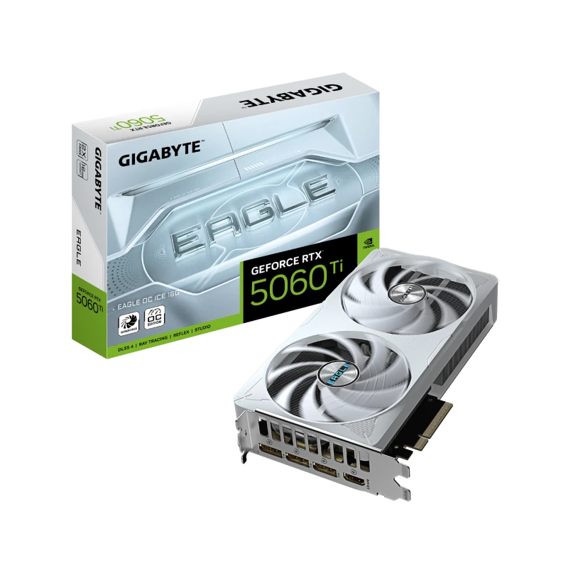 Image of Gigabyte GeForce RTX 5060 Ti EAGLE OC ICE 16GB Graphics Card - GV-N506TEAGLEOC ICE-16GD