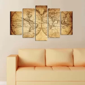 Image of 5M-22 Multicolor Decorative MDF Painting (5 Pieces)