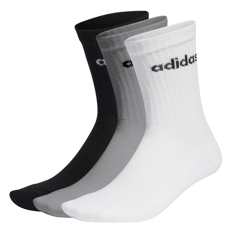 Image of adidas Half-Cushioned Crew 3 Pack Socks Crew Socks 2 - 3.5 Multi 41318099030