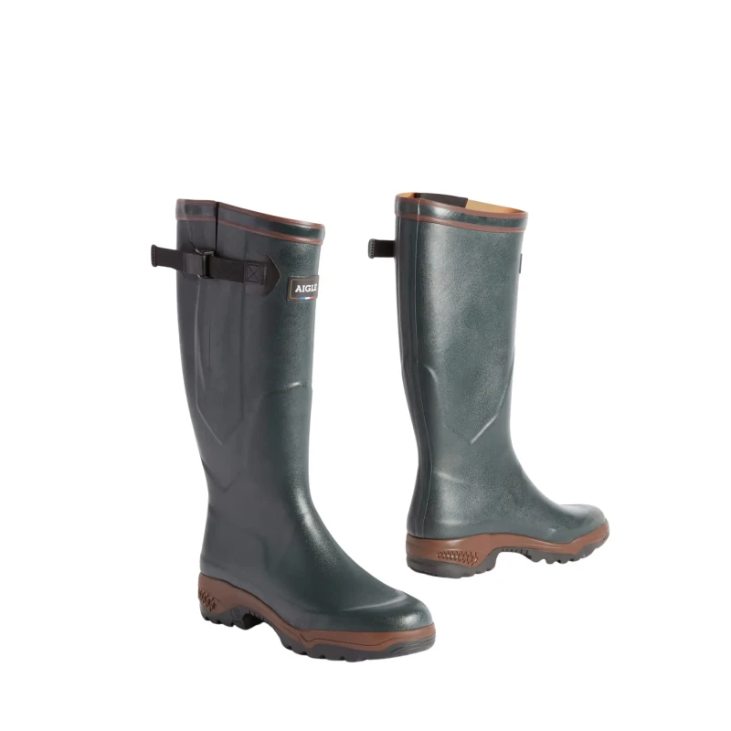 Image of Aigle Parcours 2 ISO Open Zip Wellingtons Bronze Green - UK 9-9.5 / EU 44 Green male PS4289BRN44