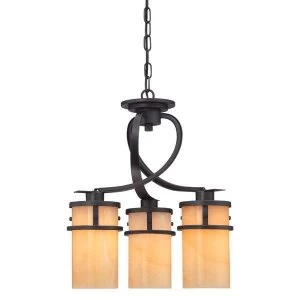 Image of 3 Light Cluster Pendant Chandelier Light Imperial Bronze, E27