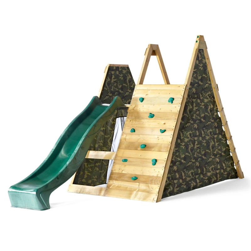 Image of Plum Climbing Pyramid Wooden Climbing Frame Natural