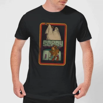 Image of Scooby Doo Retro Ghostie Mens T-Shirt - Black - 3XL - Black