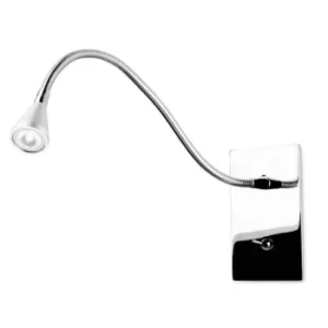 Image of Book LED 1 Light Indoor Adjustable Wall Reading Light Chrome