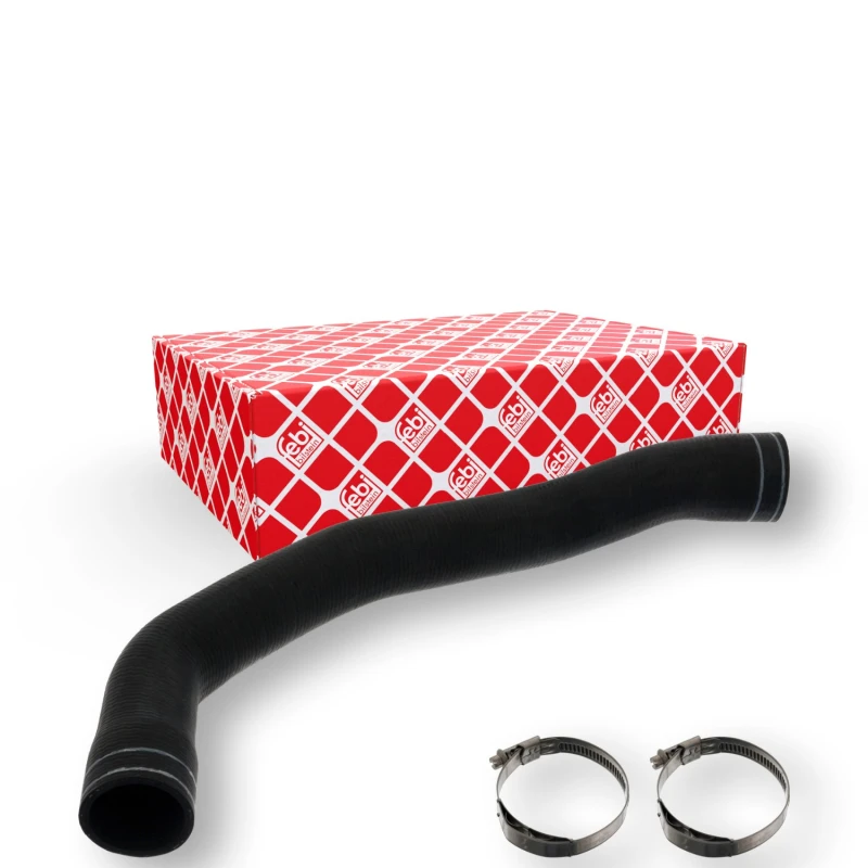 Image of FEBI BILSTEIN 101238 Radiator Hose OE Turbo NEW, EPDM (ethylene propylene diene Monomer (M-class) rubber), with clamps EPDM (ethylene propylene diene