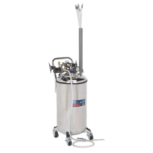 Image of Genuine SEALEY TP201 Fuel Tank Drainer 90ltr Stainless Steel