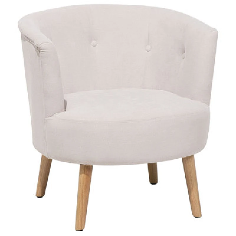 Image of Beliani Fabric Tub Chair Off-White Odenzen