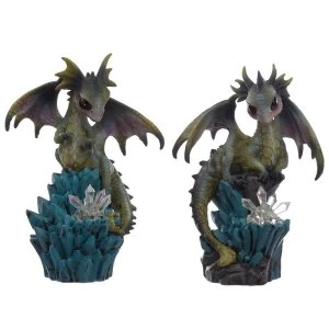 Image of Cute Green Baby Dragon on LED Crystal (1 Random Supplied)