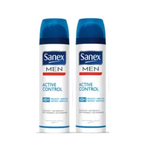 image of Sanex Active Control 48h Deodorant For Him 2x100ml