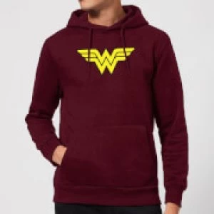 image of Justice League Wonder Woman Logo Hoodie - Burgundy - L