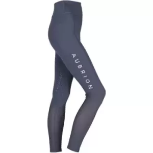 Image of Aubrion Rhythm Mesh Junior Riding Tights - Blue