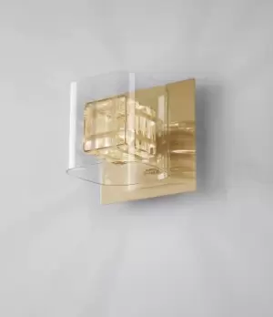 Image of Avignon 1 Light Wall Lamp Gold Crystal
