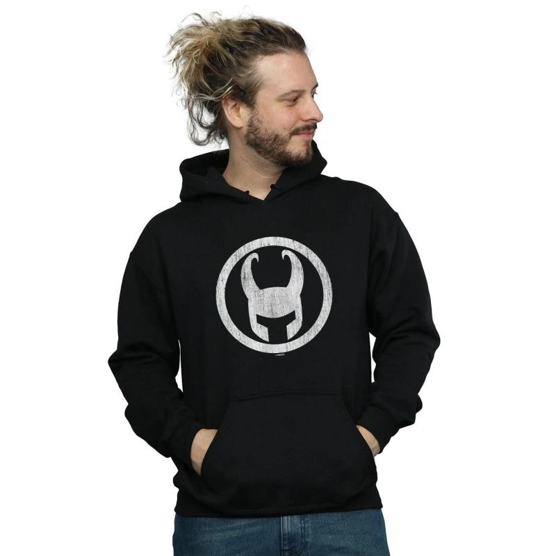 Image of Marvel Marvel Men Loki Icon Hoodie in Black Size: Small Black S Male 5059308981554