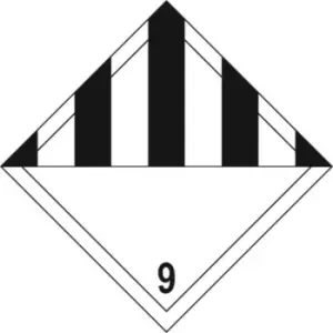 Image of Black Chevron Diamond 9 - Self Adhesive Sign Diamond 200 x 200mm