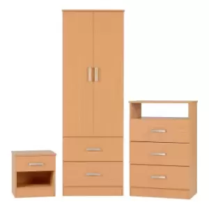 Image of Seconique Polar Bedroom Set - Beech