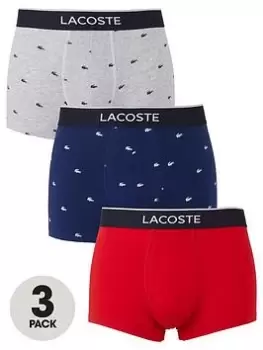 image of Lacoste Trunks (3 Pack) - Blue Size 2XL, Men