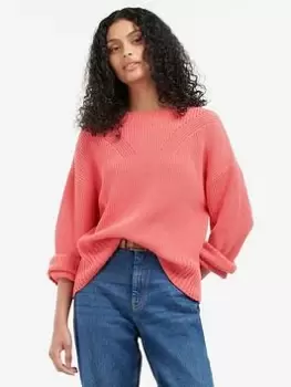 Image of Barbour Coraline Knitted Jumper - Pink, Size 16, Women