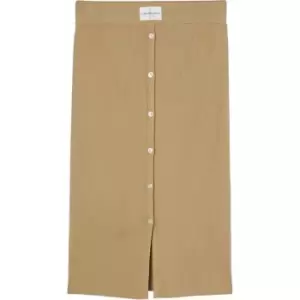 Image of Calvin Klein Jeans Badge Knitted Skirt - Beige