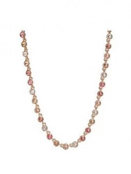 Image of Jon Richard Sw Rose Gold Tennis Allway Necklace