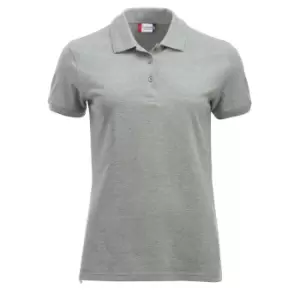 Image of Clique Womens/Ladies Manhattan Melange Polo Shirt (L) (Grey)