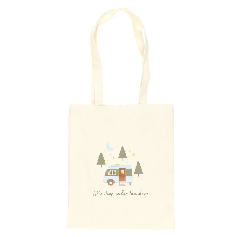 Image of Something Different Womens Let's Sleep Under the Stars Tote Bag in Natural Natural Female One Size