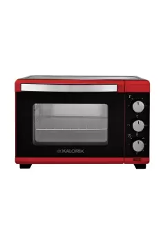 image of 19L Compact Oven with Heatsafe Glass Panel - Red