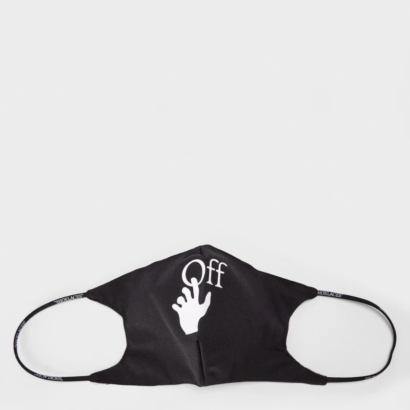 Image of Off White Mens Diagonal Stripe Face Mask Black/White male S/M