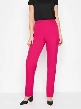 image of Long Tall Sally Magenta Scuba Slim Leg Trouser, Pink, Size 12, Women