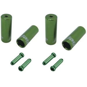 Image of Jagwire Brake/Gear Universal Pro End Cap Packs (For Braided Housing) Green 4.5/5mm