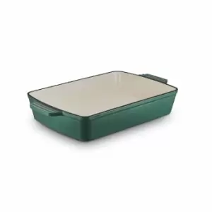 Image of Barbary & Oak 39Cm Cast Iron Roaster - Green