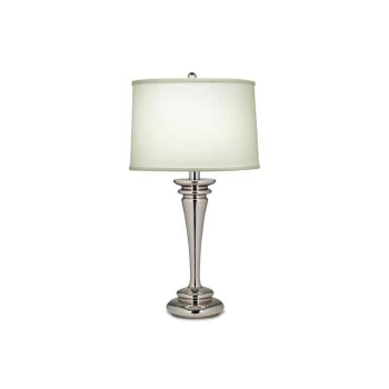 image of Brooklyn - 1 Light Table Lamp Polished Nickel, E27 - Elstead