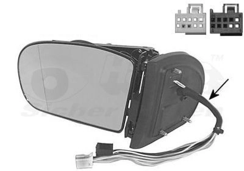 Image of VAN WEZEL Wing mirror VAN WEZEL 3032857