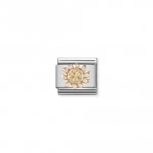 Image of Nomination Composable Classic Rose Gold Zirconia Sun Link 430305/18