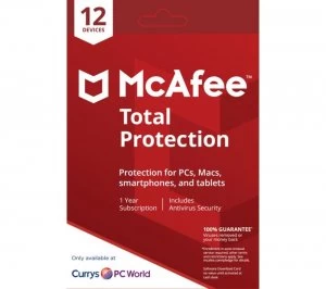 image of Mcafee Total Protection 1 user - 12 devices for 1 year