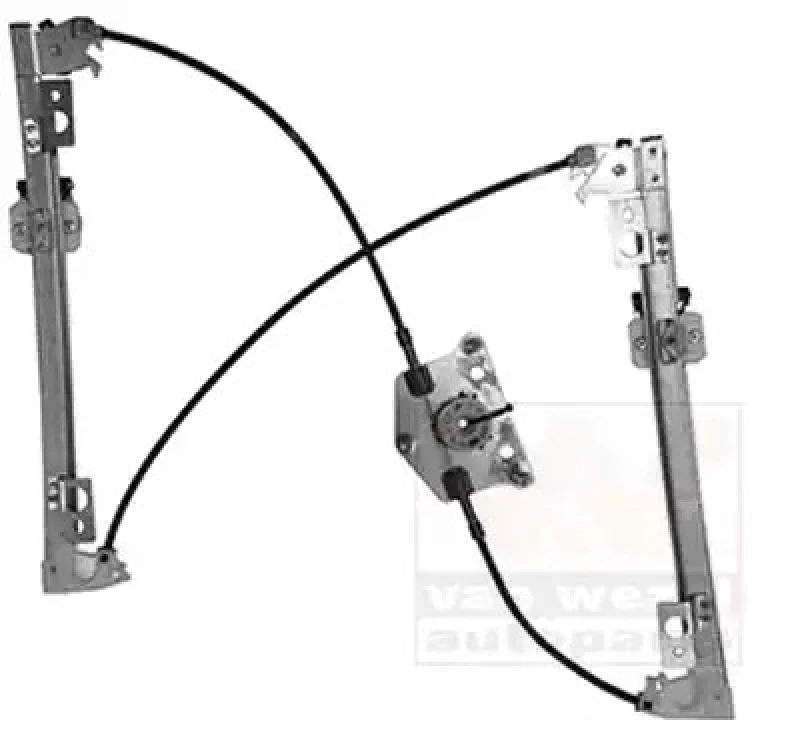 Image of VAN WEZEL 3019261 Window regulator Left Front, Operating Mode: Electric, without electric motor, without bolted-on plate Window Winder (1561)