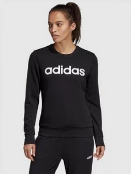 image of adidas Essentials Linear Crew Sweatshirt - Black Size M Women