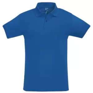 Image of SOLS Mens Perfect Pique Short Sleeve Polo Shirt (L) (Royal Blue)
