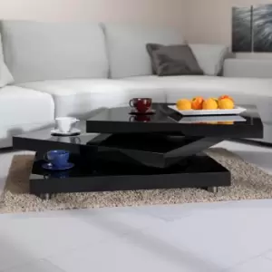 Image of Coffee Table New York 2x2ft Black - Rotatable