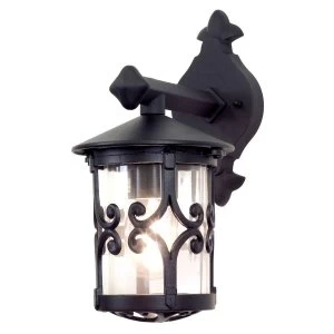 Image of 1 Light Outdoor Wall Lantern Light Black, E27