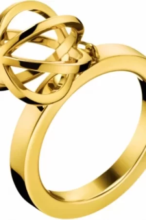 Image of Ladies Calvin Klein PVD Gold plated Size N Show Ring KJ4XJR100207