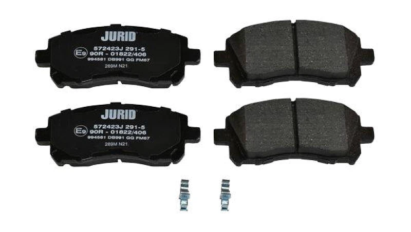 Image of JURID 572423J Brake pad set with acoustic wear warning, without accessories Brake Pad Set,disc brake (402)