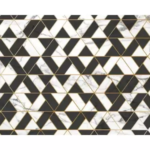 Image of Origin Murals Marbled Textured Geometric White Wall Mural - 3.5 x 2.8m