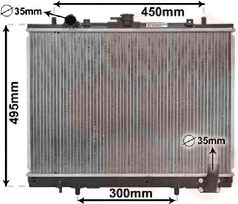 Image of VAN WEZEL Engine radiator VAN WEZEL 32002161