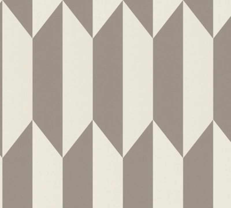 Image of As Creation Cosmoliving Chevron Taupe & Cream Geometric Wallpaper 79086-3