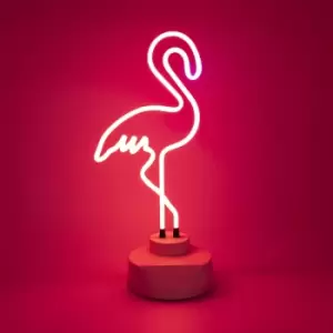 image of Pink Neon Flamingo Desk Light